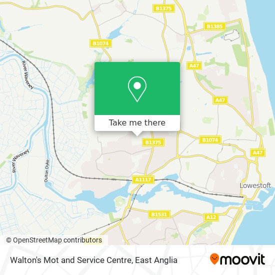 Walton's Mot and Service Centre map