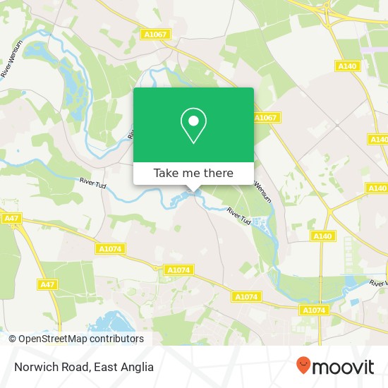 Norwich Road, Costessey Norwich map