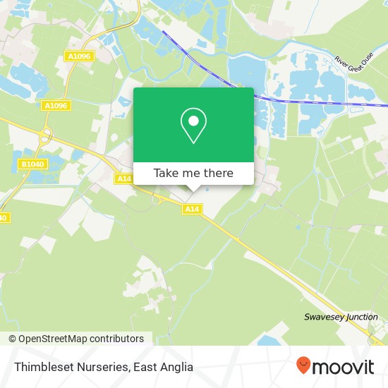 Thimbleset Nurseries map