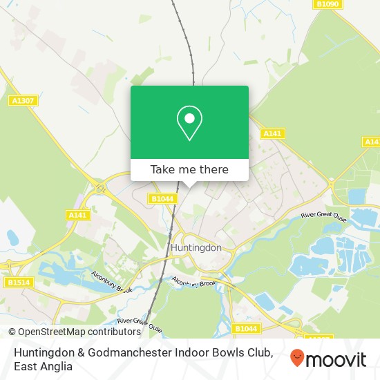 Huntingdon & Godmanchester Indoor Bowls Club map