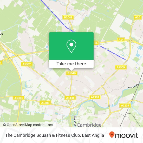 The Cambridge Squash & Fitness Club map