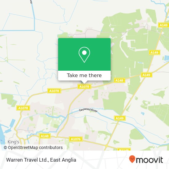 Warren Travel Ltd. map