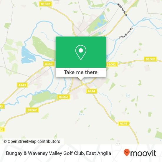 Bungay & Waveney Valley Golf Club map