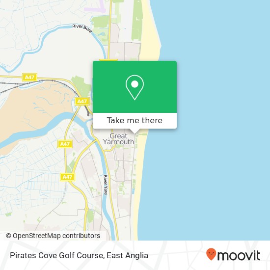 Pirates Cove Golf Course map