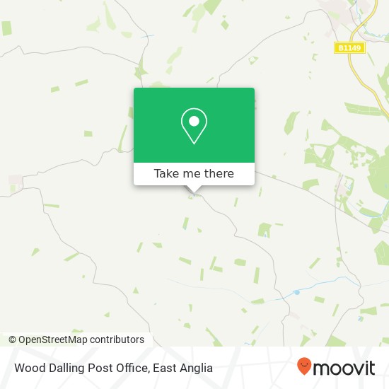 Wood Dalling Post Office map