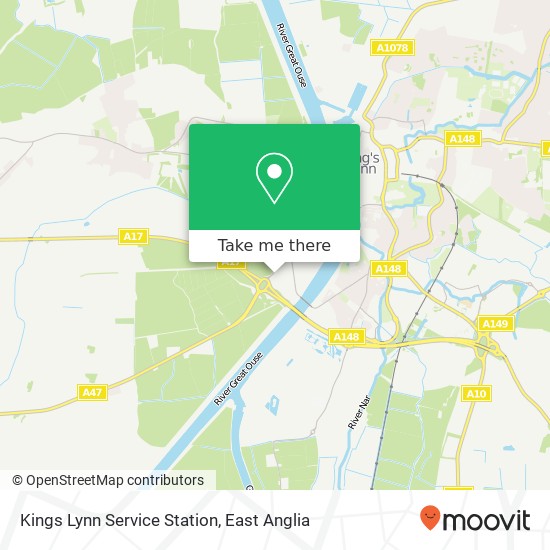 Kings Lynn Service Station map