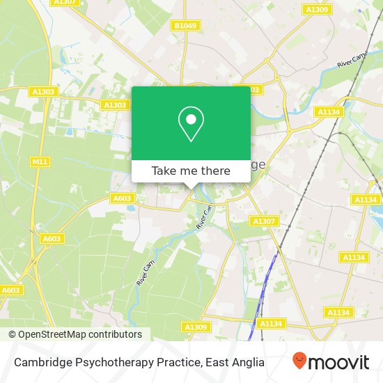 Cambridge Psychotherapy Practice map