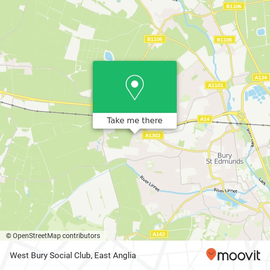 West Bury Social Club map