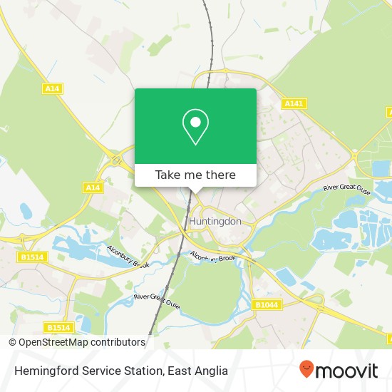 Hemingford Service Station map