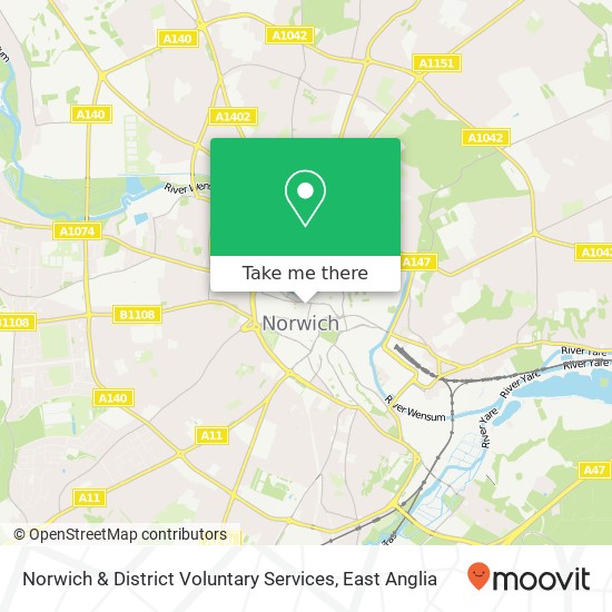 Norwich & District Voluntary Services map