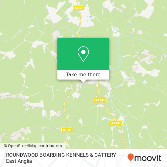 ROUNDWOOD BOARDING KENNELS & CATTERY map