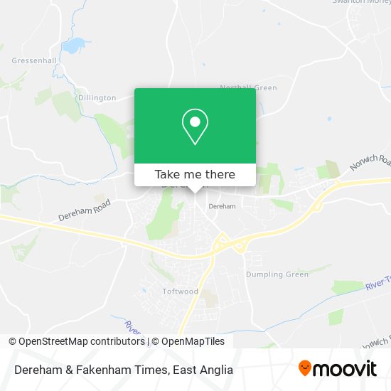 Dereham & Fakenham Times map