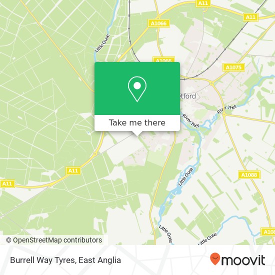 Burrell Way Tyres map