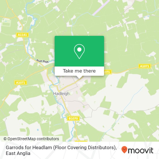 Garrods for Headlam (Floor Covering Distributors) map