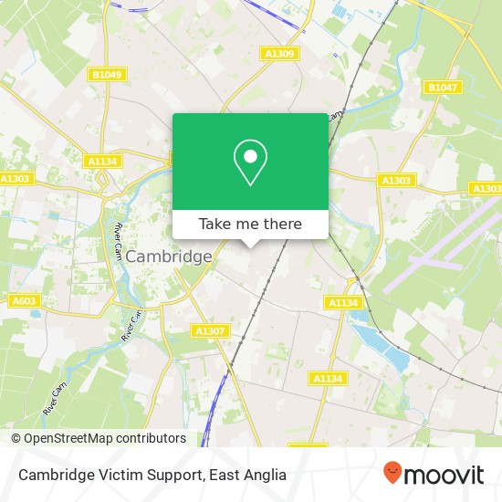 Cambridge Victim Support map