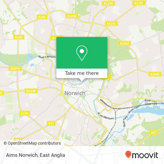 Aims Norwich map