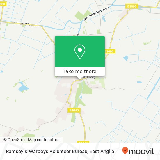 Ramsey & Warboys Volunteer Bureau map