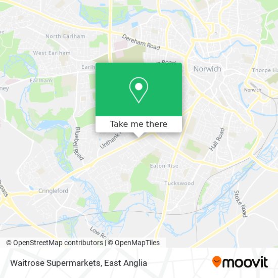 Waitrose Supermarkets map