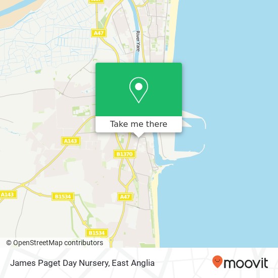 James Paget Day Nursery map