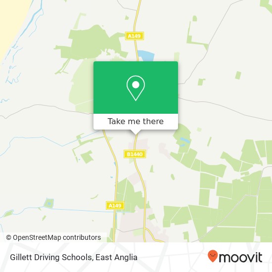 Gillett Driving Schools map