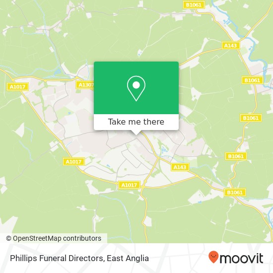 Phillips Funeral Directors map