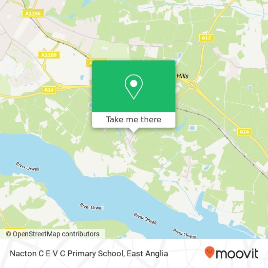 Nacton C E V C Primary School map