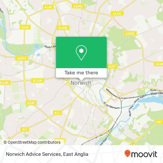 Norwich Advice Services map