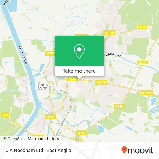 J A Needham Ltd. map