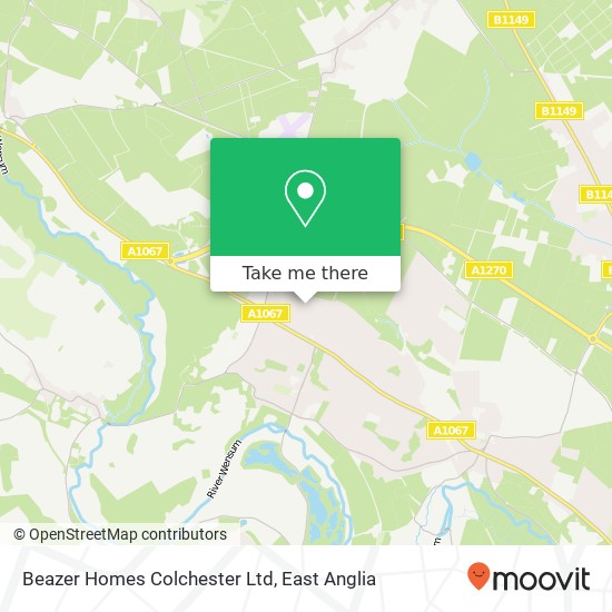 Beazer Homes Colchester Ltd map