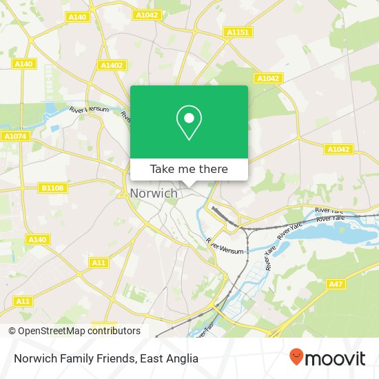 Norwich Family Friends map