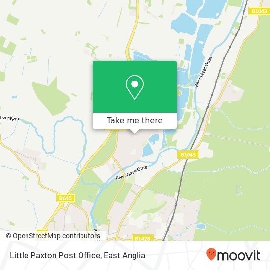 Little Paxton Post Office map