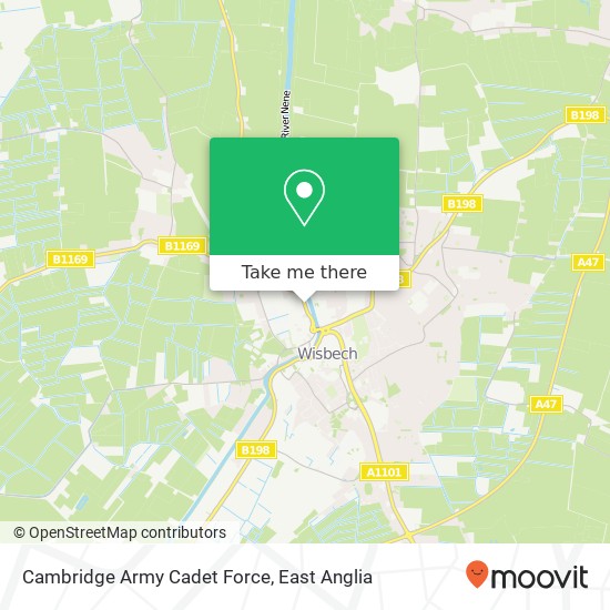 Cambridge Army Cadet Force map