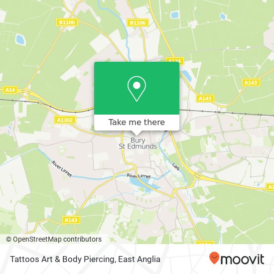 Tattoos Art & Body Piercing map