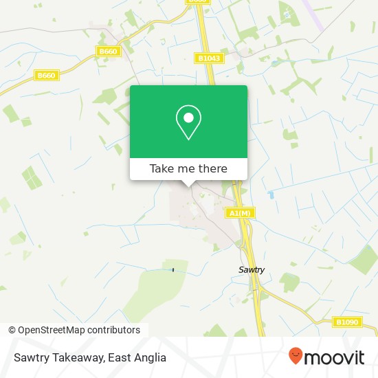 Sawtry Takeaway map