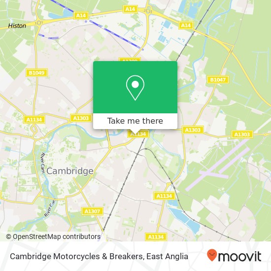 Cambridge Motorcycles & Breakers map