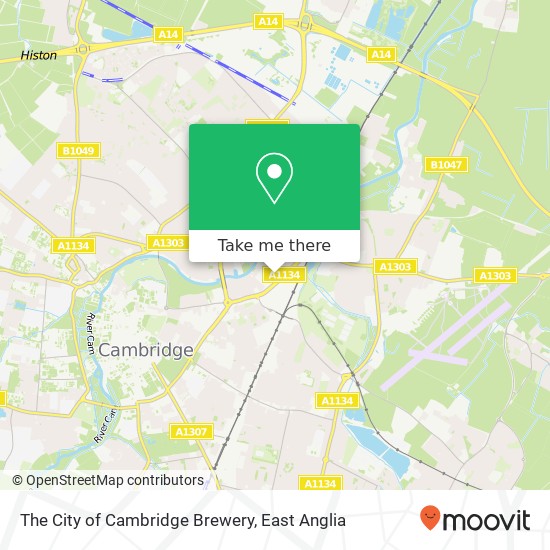 The City of Cambridge Brewery map