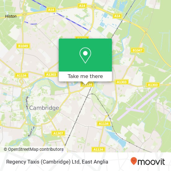 Regency Taxis (Cambridge) Ltd map