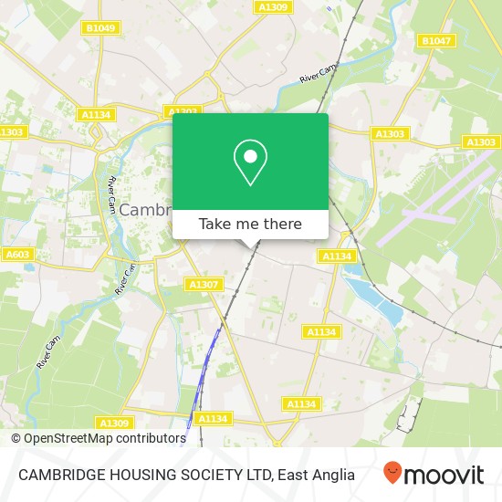 CAMBRIDGE HOUSING SOCIETY LTD map