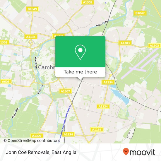 John Coe Removals map