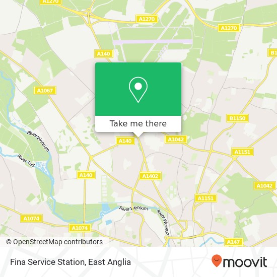 Fina Service Station map
