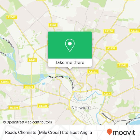 Reads Chemists (Mile Cross) Ltd map