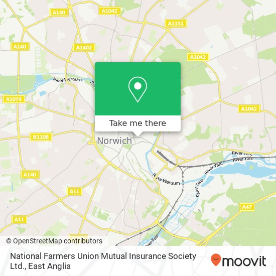 National Farmers Union Mutual Insurance Society Ltd. map
