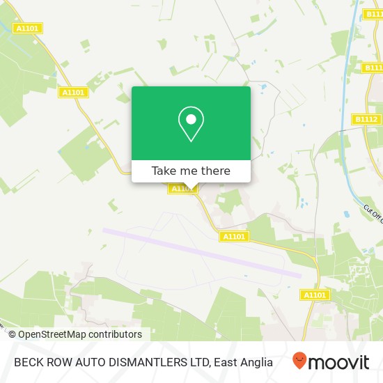 BECK ROW AUTO DISMANTLERS LTD map