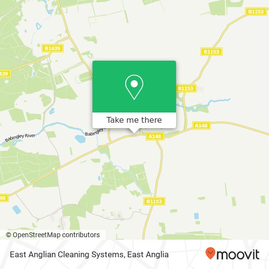 East Anglian Cleaning Systems map