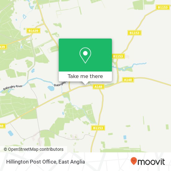 Hillington Post Office map