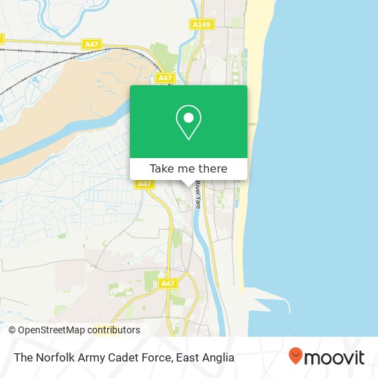 The Norfolk Army Cadet Force map