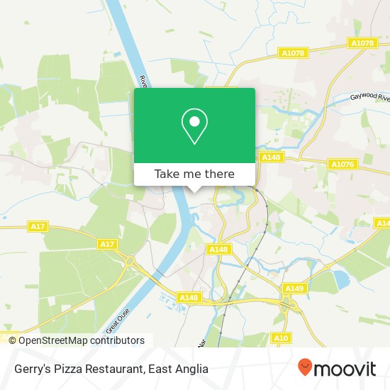 Gerry's Pizza Restaurant map