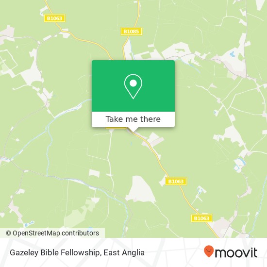 Gazeley Bible Fellowship map