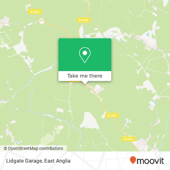 Lidgate Garage map