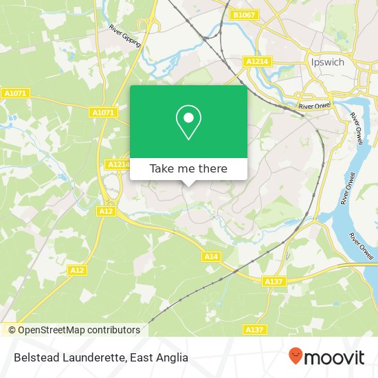 Belstead Launderette map